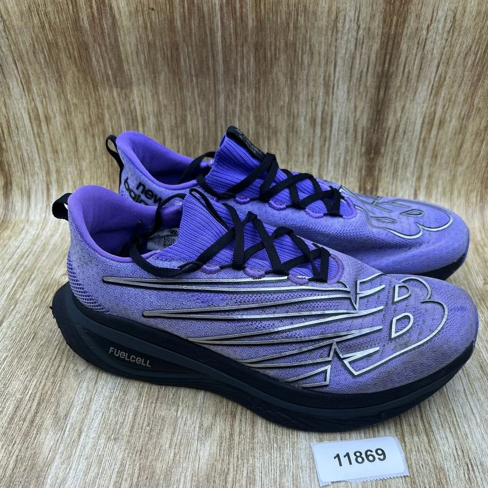 New Balance FuelCell SuperComp Elite v3 Mens 9.5 2E Purple Carbon Plate MRCELCE3